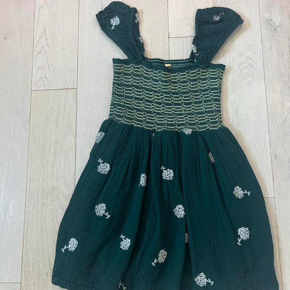Free People Green Tory Mini Dress